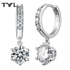 Moissanite VVS1 Drop Earrings 18K Gold Plated 925 Sterling Round Pear Square BandsCo Straps