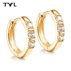Moissanite VVS1 Drop Earrings 18K Gold Plated 925 Sterling Round Pear Square BandsCo Straps