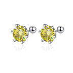 Moissanite Screw Stud Earrings 0.5-2ct D Color 925 Sterling Silver Wedding Studs BandsCo Straps