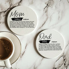 Adulting Funny Coaster Gift Set 6 Pack Humorous Quote Drink Coasters Home Bar Decor BandsCo Straps