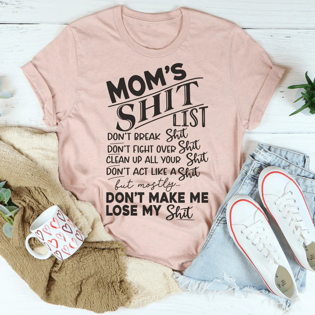 Mom's List Tee Peachy Sunday