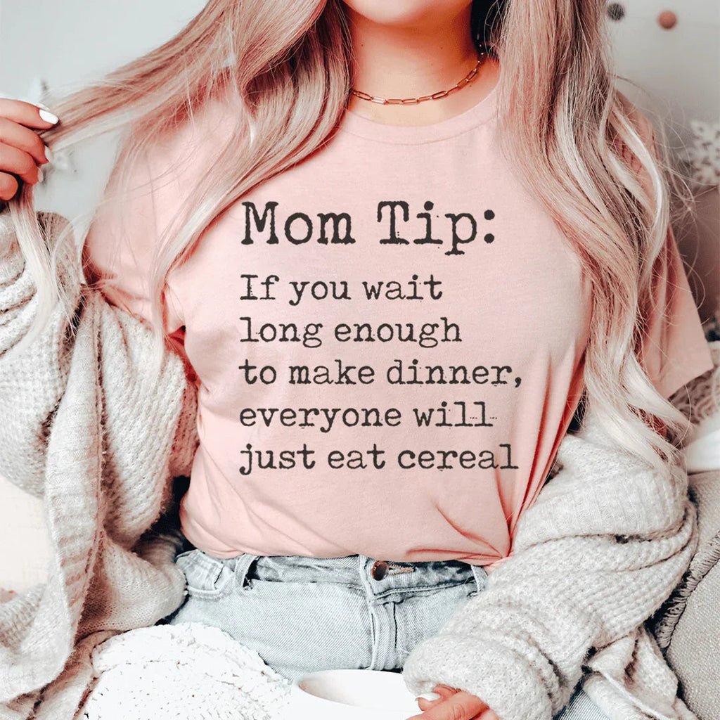 Mom Tip Tee Peachy Sunday