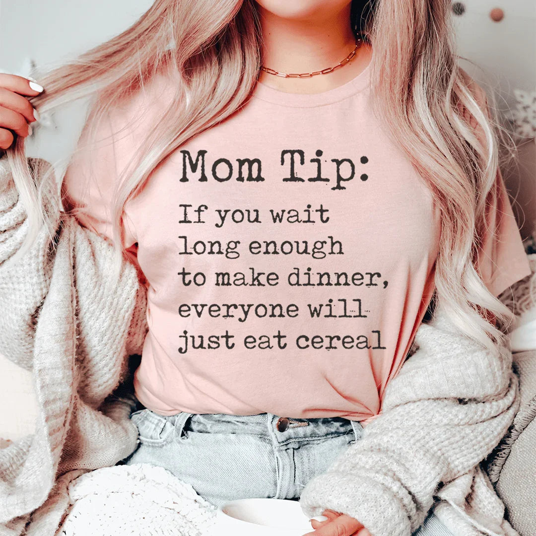 Mom Tip Tee Peachy Sunday