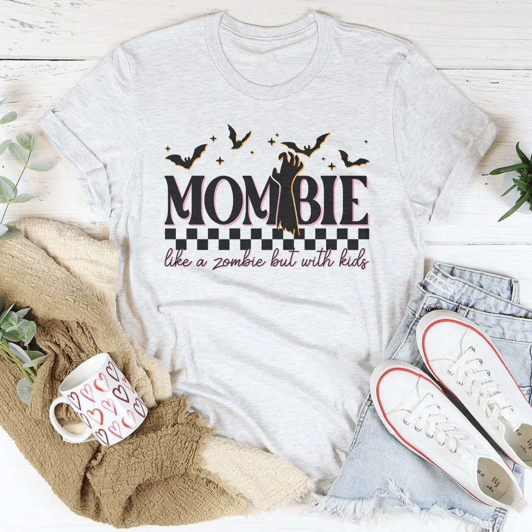 Mombie Like A Zombie But With Kids Tee Peachy Sunday