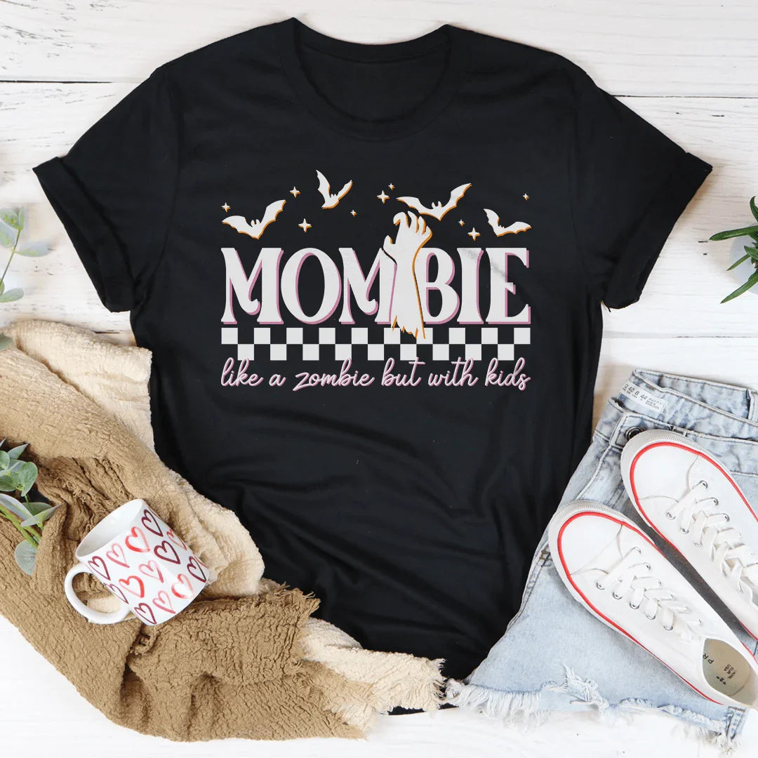 Mombie Like A Zombie But With Kids Tee Peachy Sunday