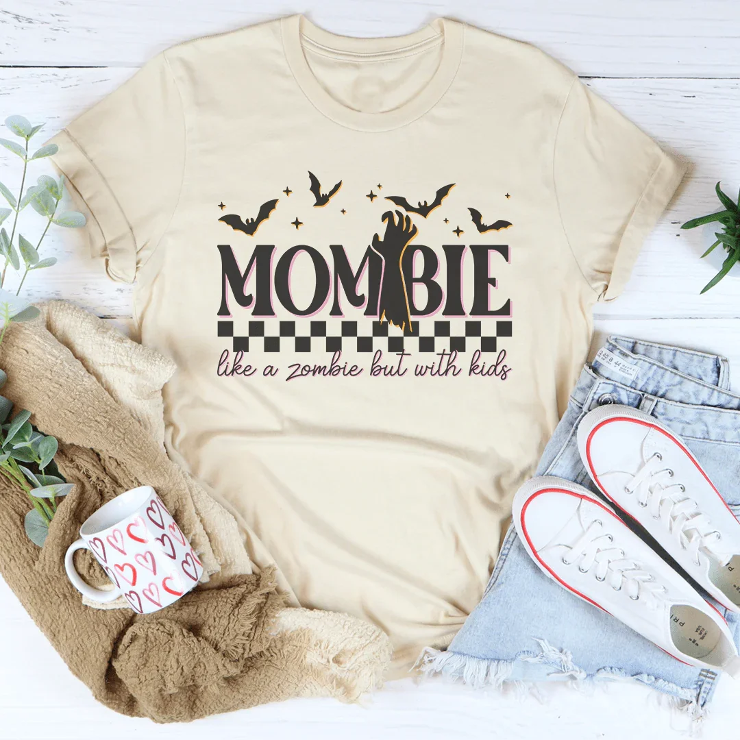 Mombie Like A Zombie But With Kids Tee Peachy Sunday