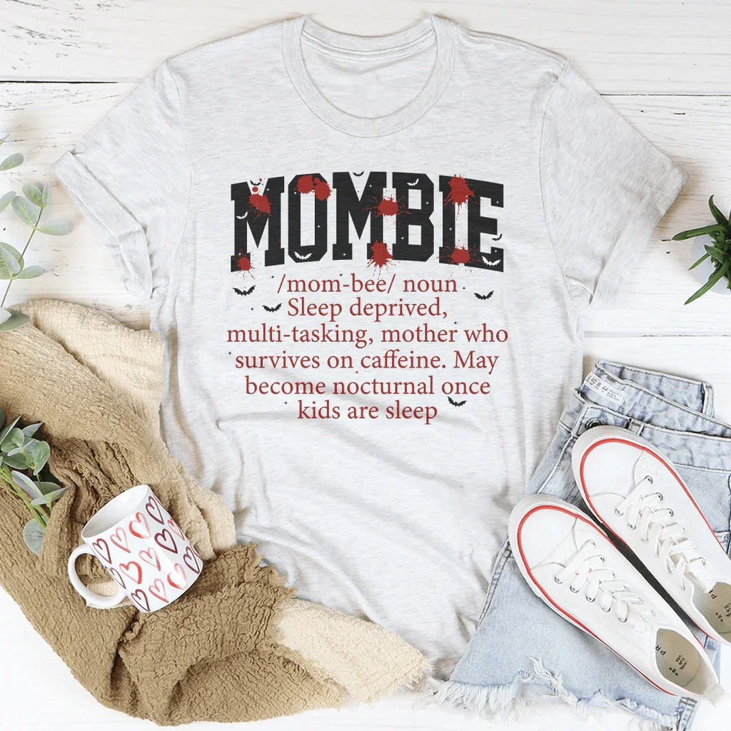 Mombie Noun Definition Tee Peachy Sunday