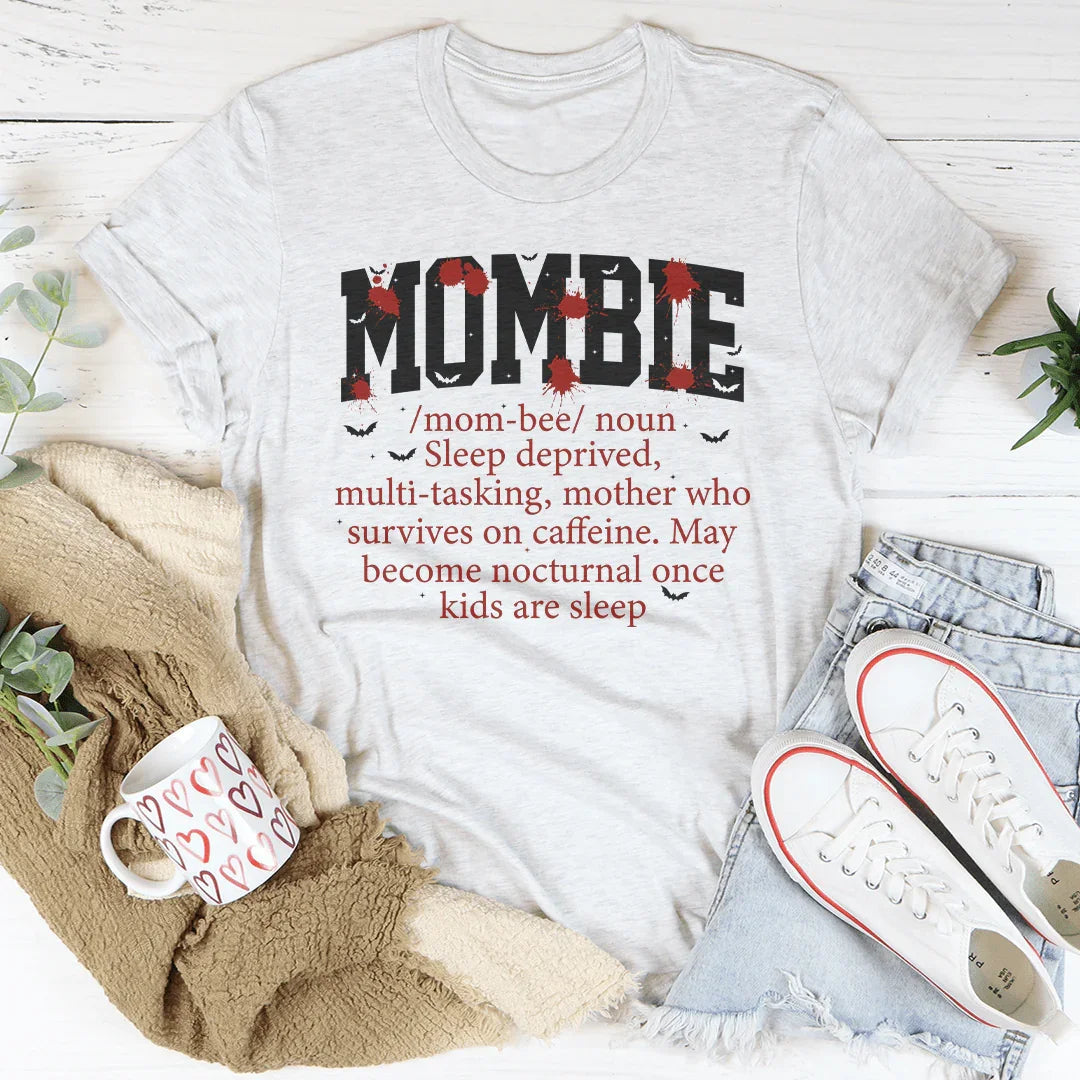 Mombie Noun Definition Tee Peachy Sunday