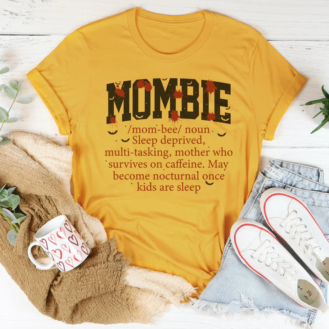 Mombie Noun Definition Tee Peachy Sunday