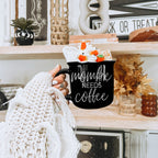 Mombie Mug 14.5Oz Black Ceramic Coffee Cup Funny Mom Survival Gift Motherhood Zombie Humor BandsCo Straps