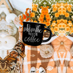 Mombie Mug 14.5Oz Black Ceramic Coffee Cup Funny Mom Survival Gift Motherhood Zombie Humor BandsCo Straps