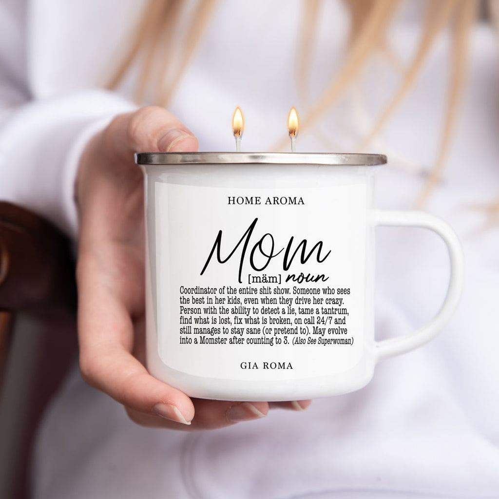 Mothers Day Candle Mug 16oz Reusable Metal Candle Soy Gift BandsCo Straps