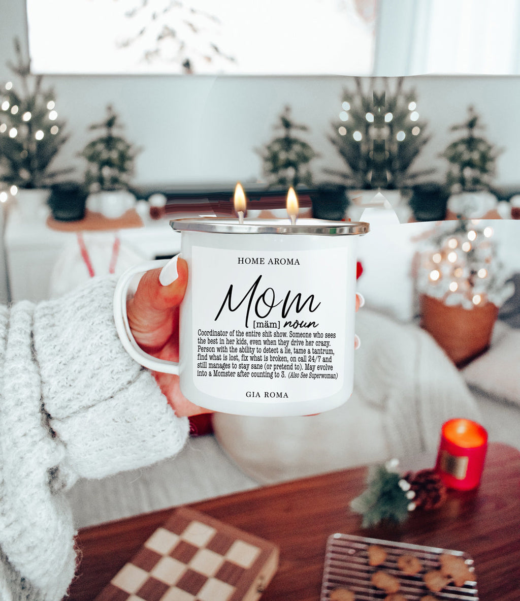 Mothers Day Candle Mug 16oz Reusable Metal Candle Soy Gift BandsCo Straps