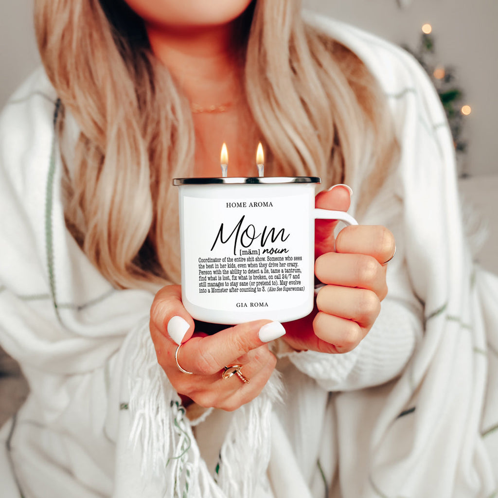 Mothers Day Candle Mug 16oz Reusable Metal Candle Soy Gift BandsCo Straps