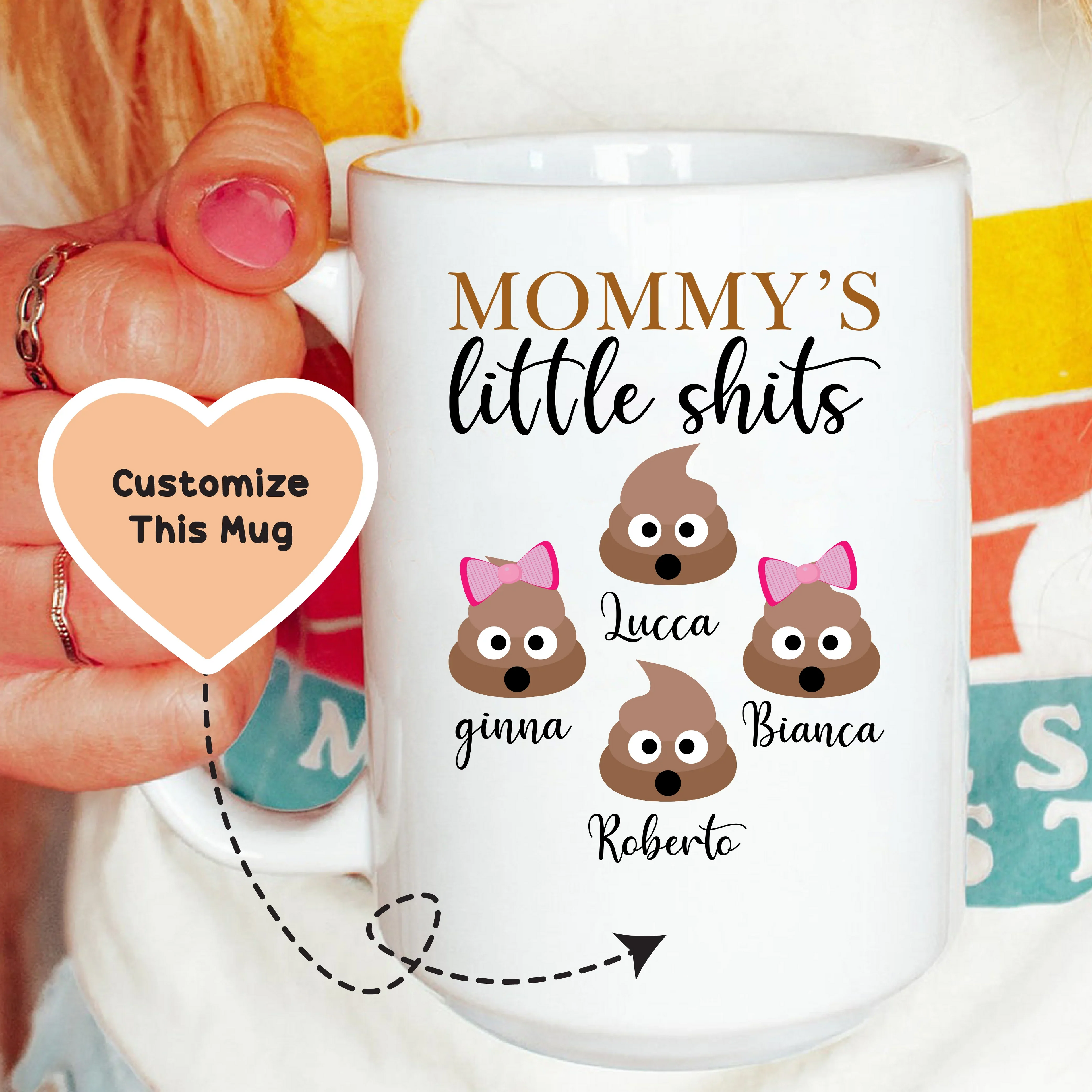 Mommy's Little Custom Mug Peachy Sunday