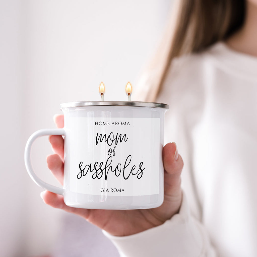 Mothers Day Candle Mug 16oz Reusable Metal Candle Soy Gift BandsCo Straps
