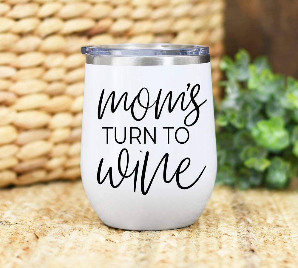 Mom's Turn 12oz Stainless Steel Insulated Travel Mug With Lid BPA Free Hand Wash Only BandsCo Straps