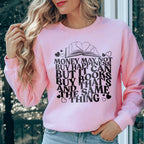 Money May Not Buy Happiness But It Can Buy Book Sweatshirt Peachy Sunday