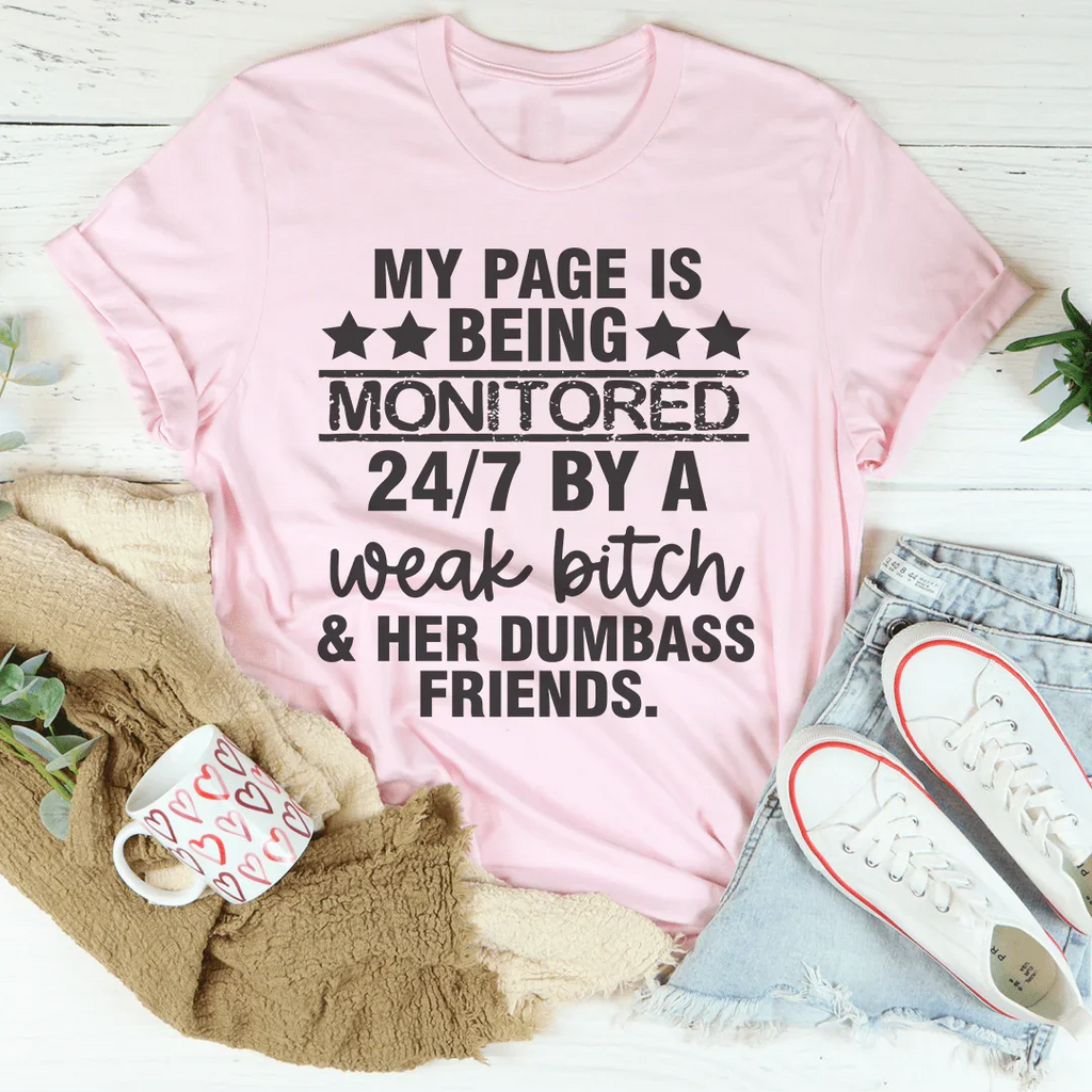 Monitored 24/7 Tee Peachy Sunday