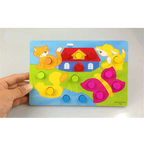 Montessori Cartoon Animal Educational Wooden Beaded Geometry  Digital Clock Puzzles Matching Clock Toy For Children - SJB-DIAMOND ELITES
