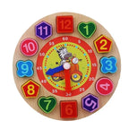 Montessori Cartoon Animal Educational Wooden Beaded Geometry  Digital Clock Puzzles Matching Clock Toy For Children - SJB-DIAMOND ELITES