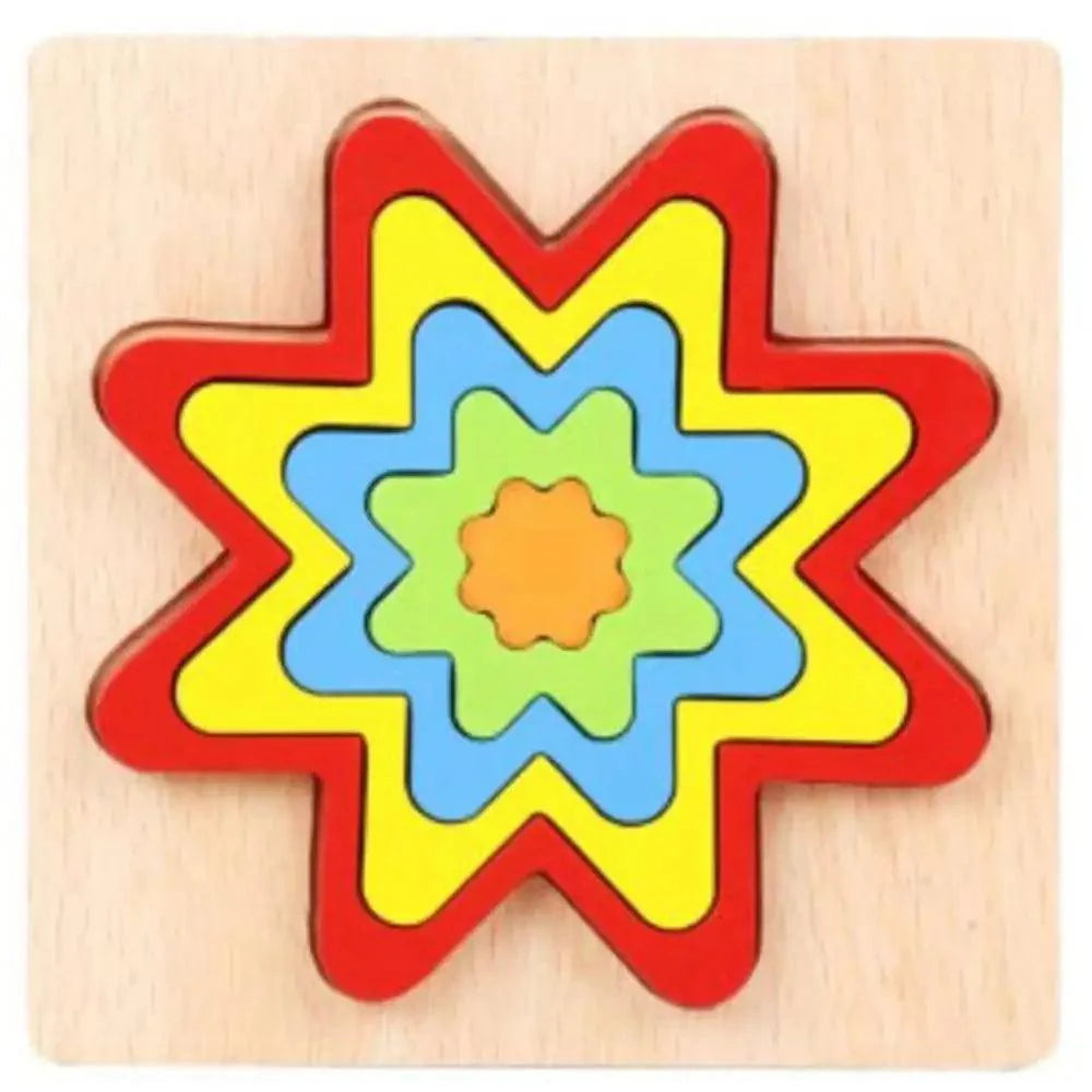 Montessori Cartoon Animal Educational Wooden Beaded Geometry  Digital Clock Puzzles Matching Clock Toy For Children - SJB-DIAMOND ELITES