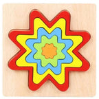 Montessori Cartoon Animal Educational Wooden Beaded Geometry  Digital Clock Puzzles Matching Clock Toy For Children - SJB-DIAMOND ELITES