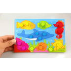 Montessori Cartoon Animal Educational Wooden Beaded Geometry  Digital Clock Puzzles Matching Clock Toy For Children - SJB-DIAMOND ELITES