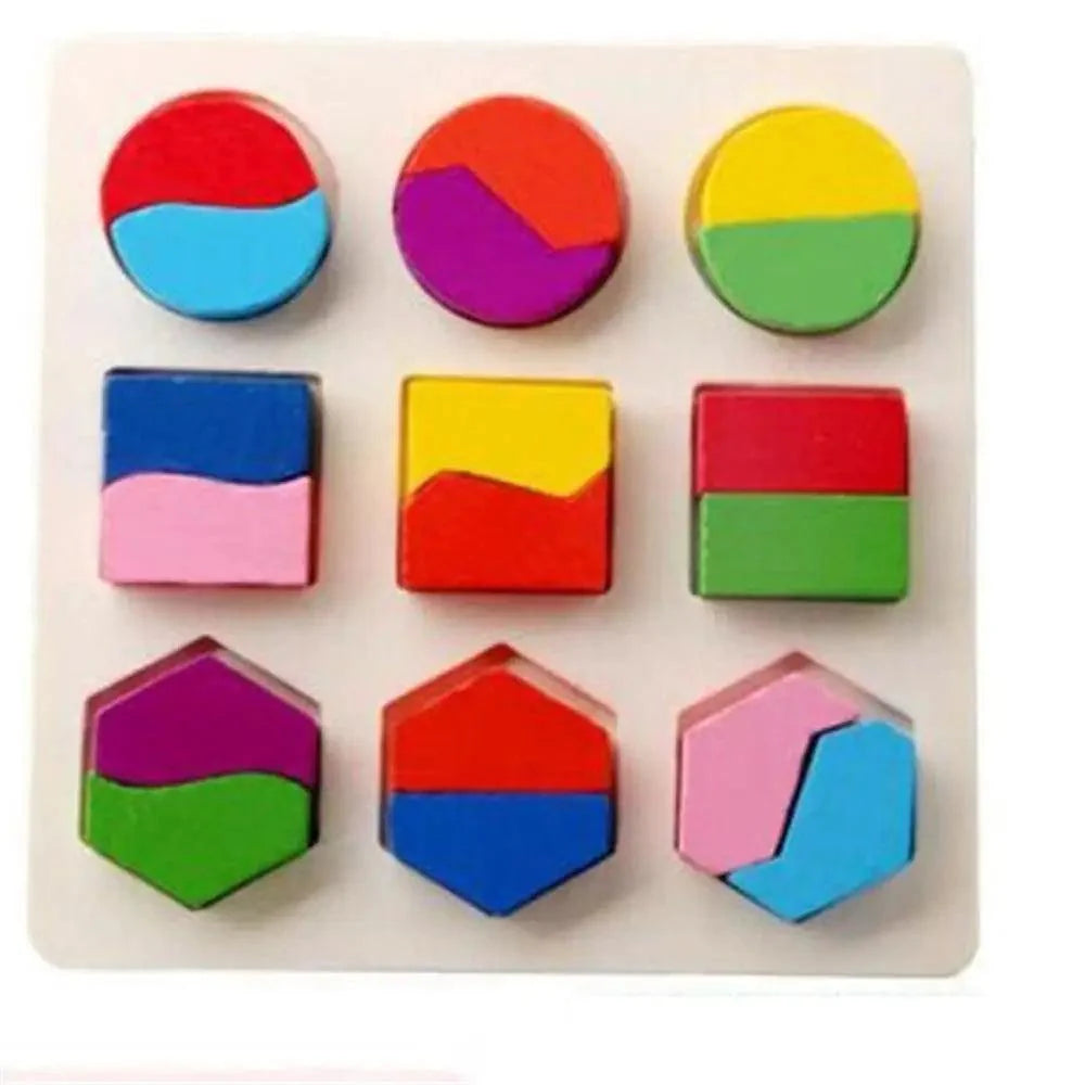 Montessori Cartoon Animal Educational Wooden Beaded Geometry  Digital Clock Puzzles Matching Clock Toy For Children - SJB-DIAMOND ELITES