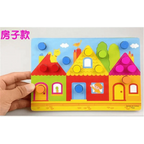 Montessori Cartoon Animal Educational Wooden Beaded Geometry  Digital Clock Puzzles Matching Clock Toy For Children - SJB-DIAMOND ELITES