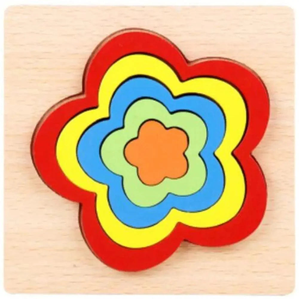 Montessori Cartoon Animal Educational Wooden Beaded Geometry  Digital Clock Puzzles Matching Clock Toy For Children - SJB-DIAMOND ELITES
