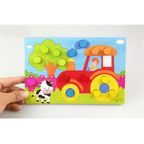 Montessori Cartoon Animal Educational Wooden Beaded Geometry  Digital Clock Puzzles Matching Clock Toy For Children - SJB-DIAMOND ELITES