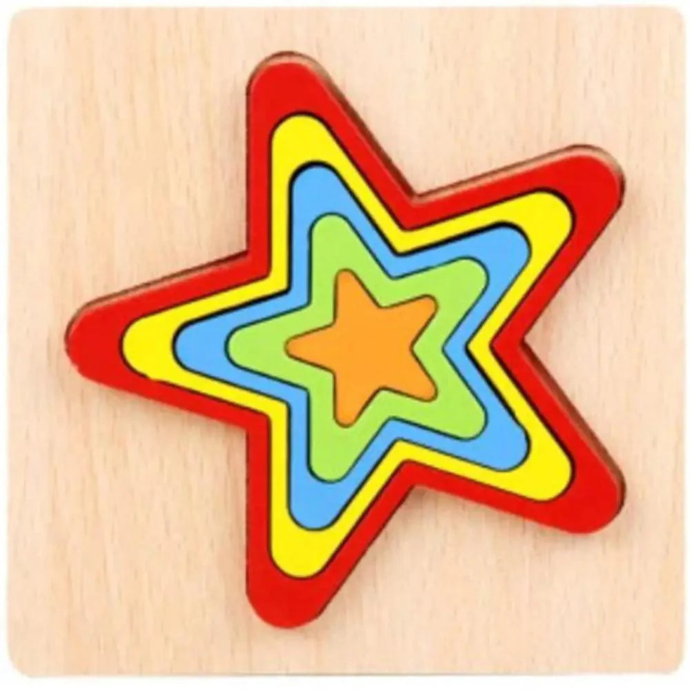 Montessori Cartoon Animal Educational Wooden Beaded Geometry  Digital Clock Puzzles Matching Clock Toy For Children - SJB-DIAMOND ELITES