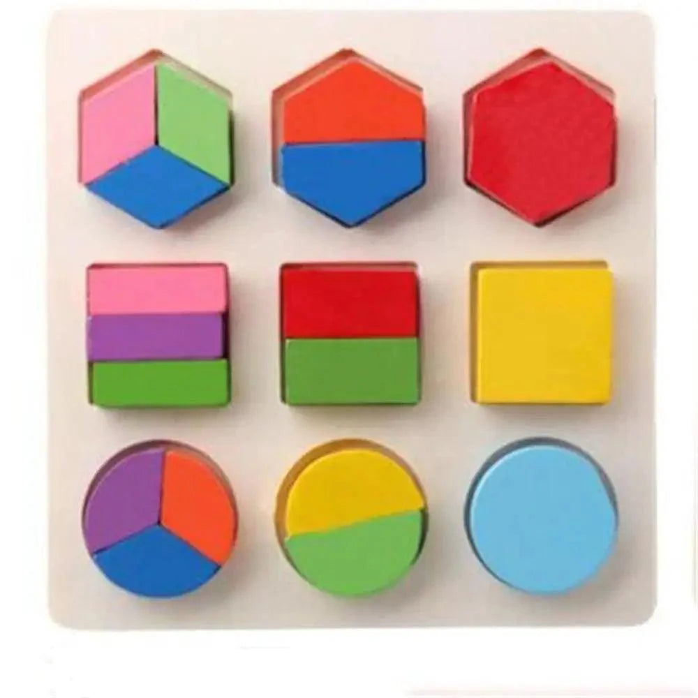 Montessori Cartoon Animal Educational Wooden Beaded Geometry  Digital Clock Puzzles Matching Clock Toy For Children - SJB-DIAMOND ELITES