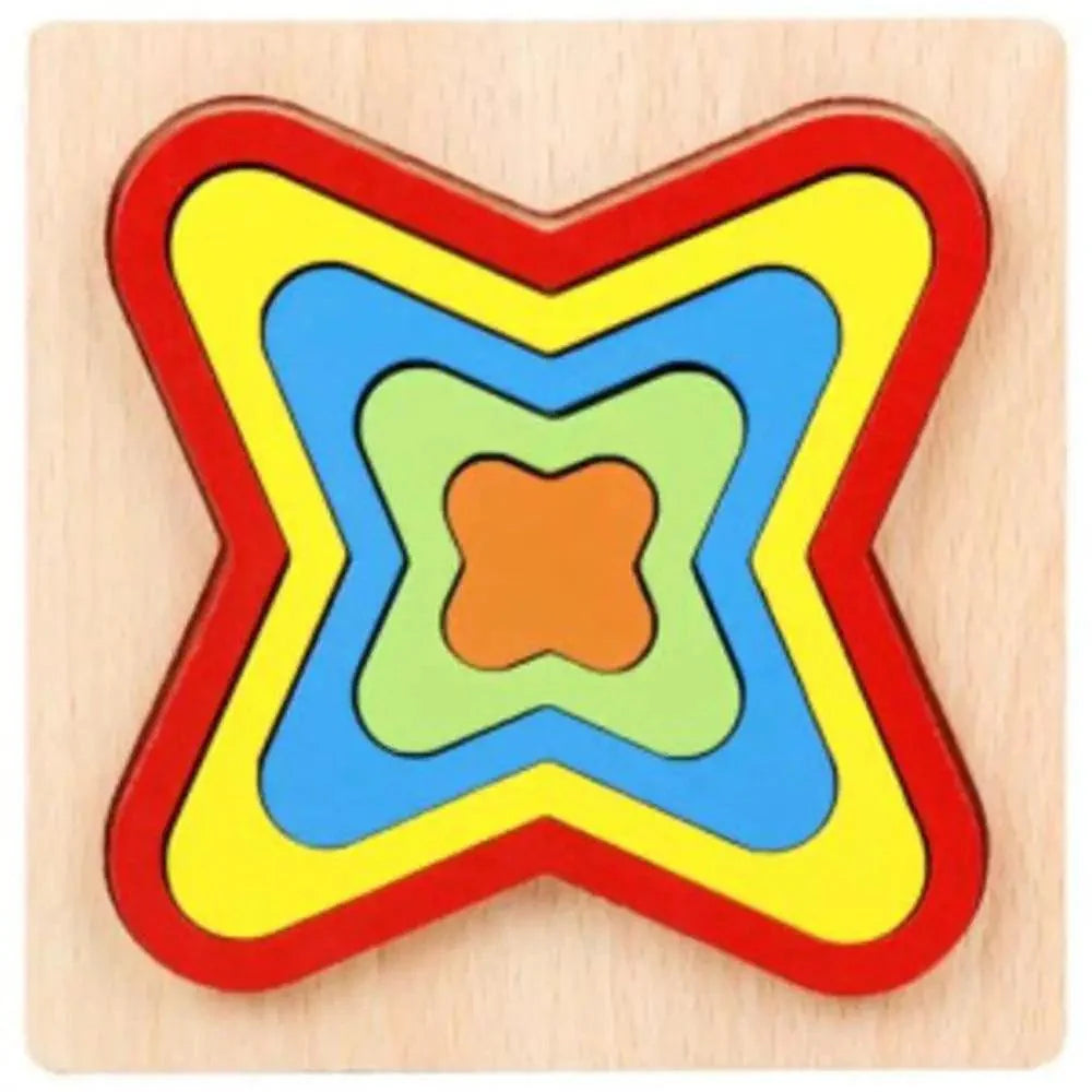 Montessori Cartoon Animal Educational Wooden Beaded Geometry  Digital Clock Puzzles Matching Clock Toy For Children - SJB-DIAMOND ELITES
