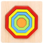 Montessori Cartoon Animal Educational Wooden Beaded Geometry  Digital Clock Puzzles Matching Clock Toy For Children - SJB-DIAMOND ELITES