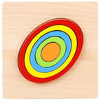 Montessori Cartoon Animal Educational Wooden Beaded Geometry  Digital Clock Puzzles Matching Clock Toy For Children - SJB-DIAMOND ELITES
