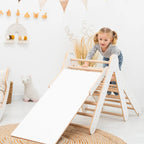 3 in 1 Montessori Climbing Set: Pikler Triangle + Sliding Ramp + Ladder - SJB-DIAMOND ELITES