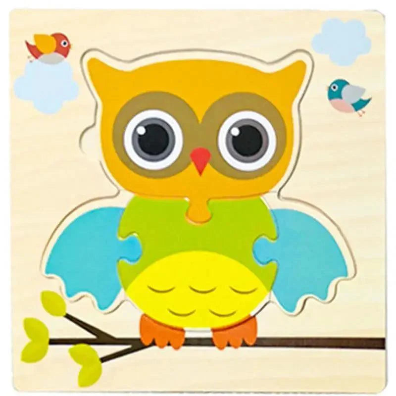 Montessori Games Baby Animals/traffic Kid's Cognition Puzzles Toys Wooden Cartoon Cognition Puzzle Toys Matching Education Game - SJB-DIAMOND ELITES