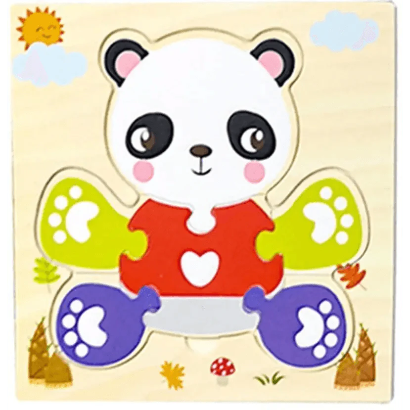Montessori Games Baby Animals/traffic Kid's Cognition Puzzles Toys Wooden Cartoon Cognition Puzzle Toys Matching Education Game - SJB-DIAMOND ELITES
