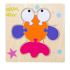 Montessori Games Baby Animals/traffic Kid's Cognition Puzzles Toys Wooden Cartoon Cognition Puzzle Toys Matching Education Game - SJB-DIAMOND ELITES