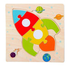 Montessori Games Baby Animals/traffic Kid's Cognition Puzzles Toys Wooden Cartoon Cognition Puzzle Toys Matching Education Game - SJB-DIAMOND ELITES