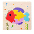 Montessori Games Baby Animals/traffic Kid's Cognition Puzzles Toys Wooden Cartoon Cognition Puzzle Toys Matching Education Game - SJB-DIAMOND ELITES