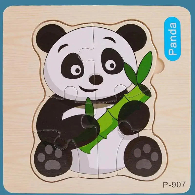 Montessori Games Baby Animals/traffic Kid's Cognition Puzzles Toys Wooden Cartoon Cognition Puzzle Toys Matching Education Game - SJB-DIAMOND ELITES