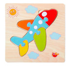 Montessori Games Baby Animals/traffic Kid's Cognition Puzzles Toys Wooden Cartoon Cognition Puzzle Toys Matching Education Game - SJB-DIAMOND ELITES