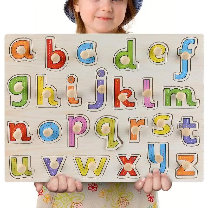 Montessori Wooden Puzzles Hand Grab Boards Toys Tangram Baby Educational Toys Cartoon Vehicle Animals Fruits 3D Puzzles - SJB-DIAMOND ELITES