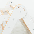 3 in 1 Montessori Climbing Set: Pikler Triangle + Sliding Ramp + Ladder - SJB-DIAMOND ELITES