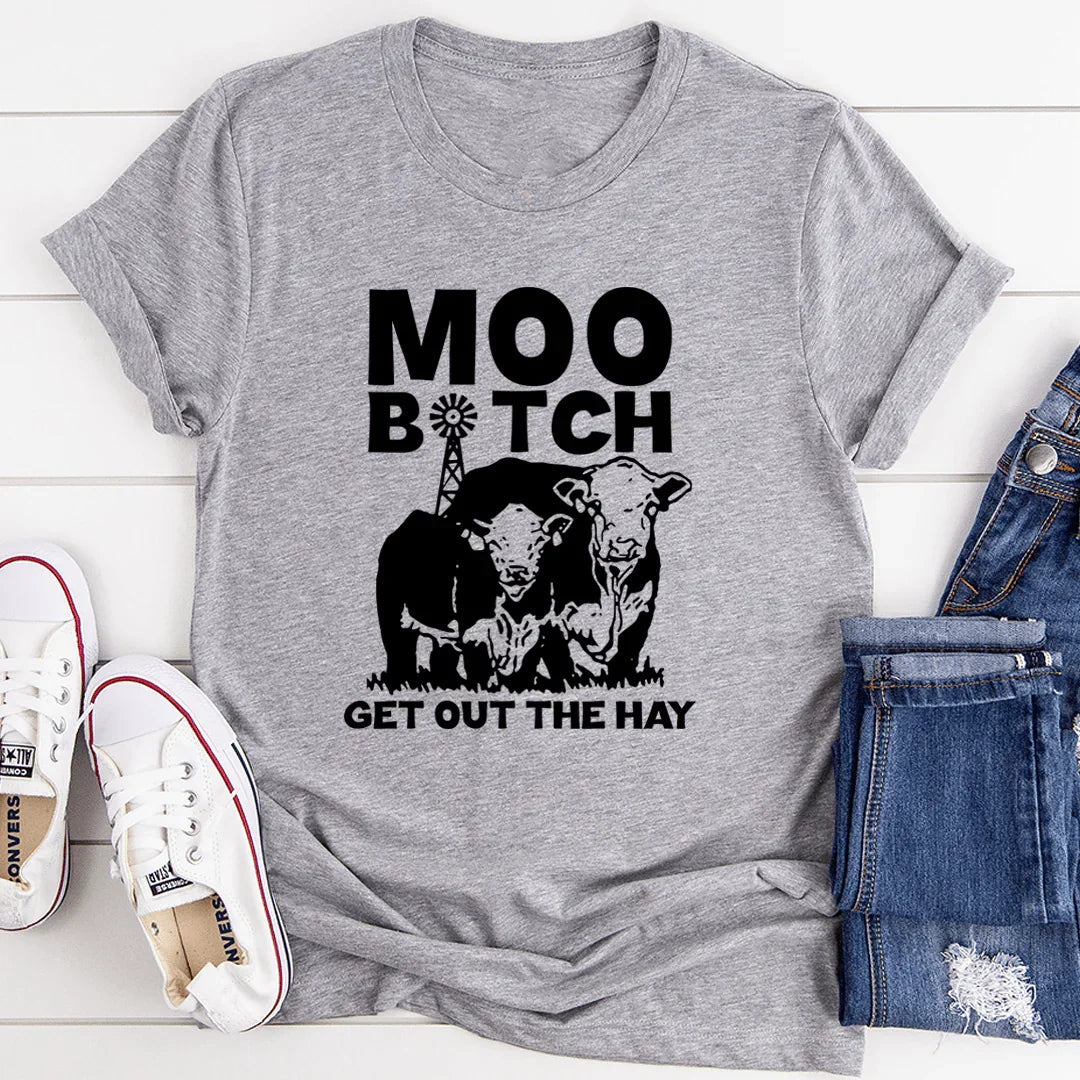 Moo Get Out The Hay Tee - SJB-DIAMOND ELITES