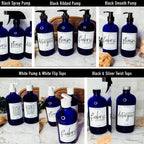16oz Blue Glass Jar With White Label Lid Reusable Storage Canister