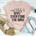 Most Likely To Give Everyone The Bird Thanksgiving Tee Peachy Sunday